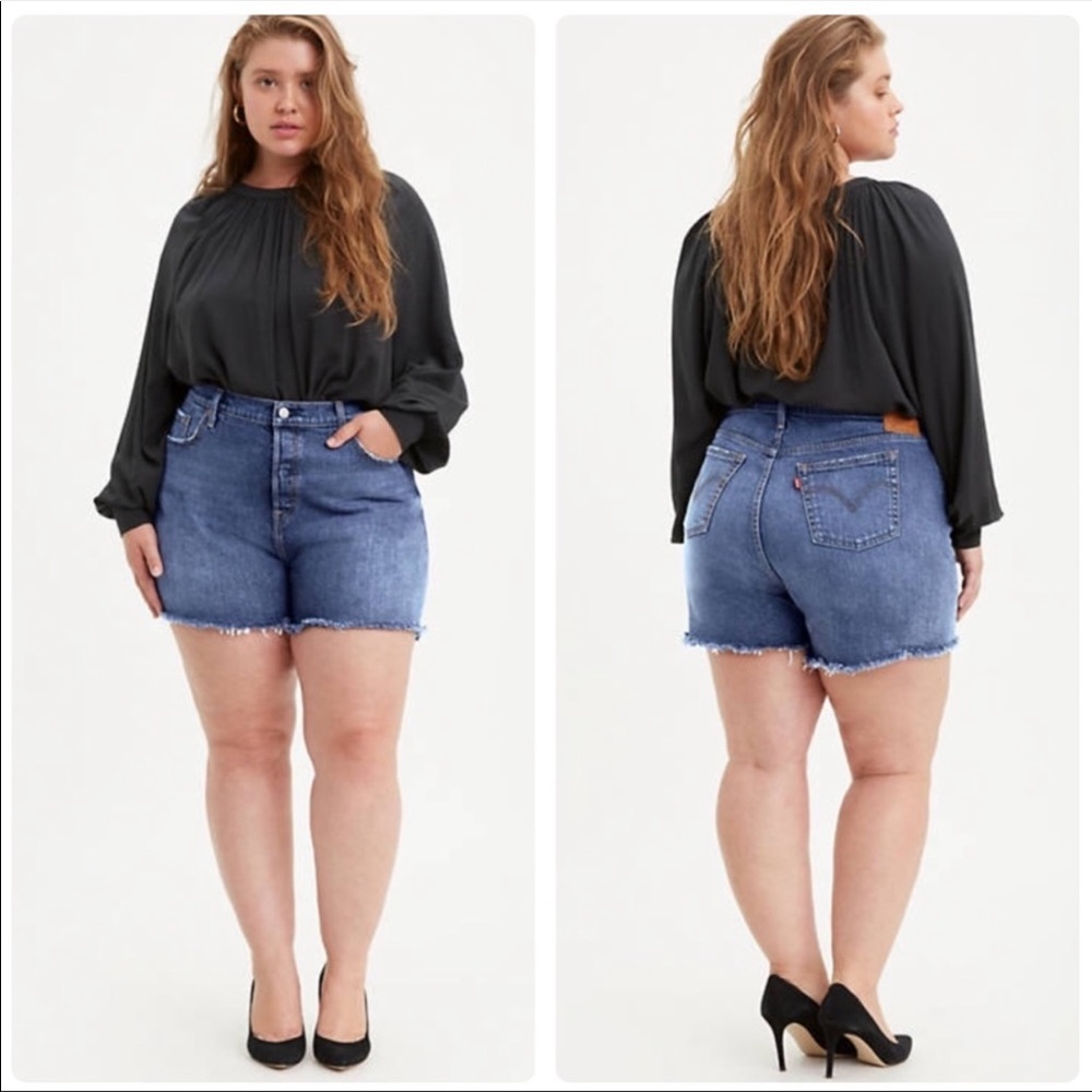 Levi’s 501 Cut off Shorts in wash Jive Stonewash Size 20 - Picture 1 of 10